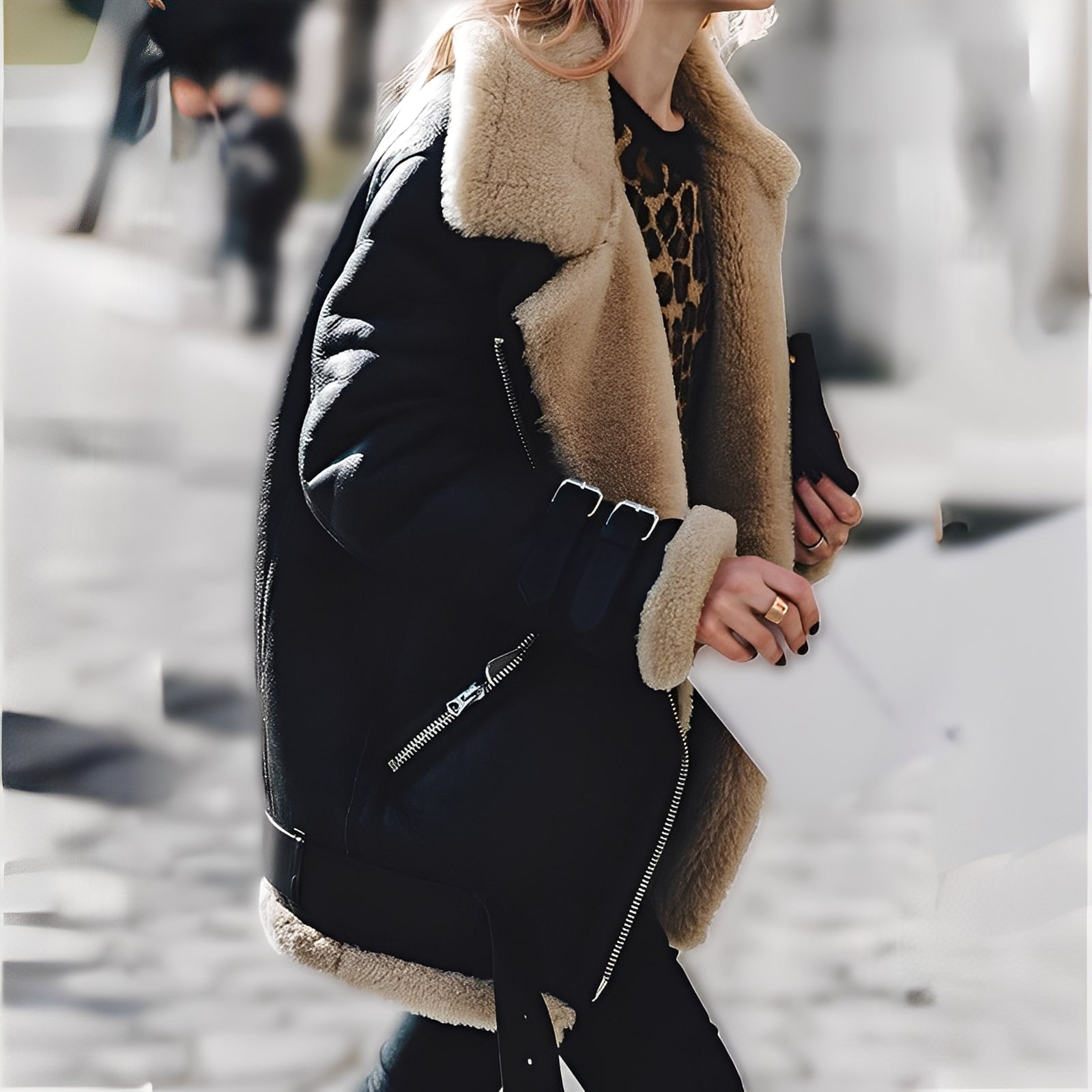 R&B | Dicke Wollsuedejacke für Frauen