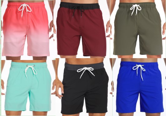 R&B | Elastischer Bund, Einfarbig, Atmungsaktiv, Badehose für Herren