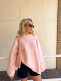 R&B | Preppy Rundausschnitt Gestrickter Pullover