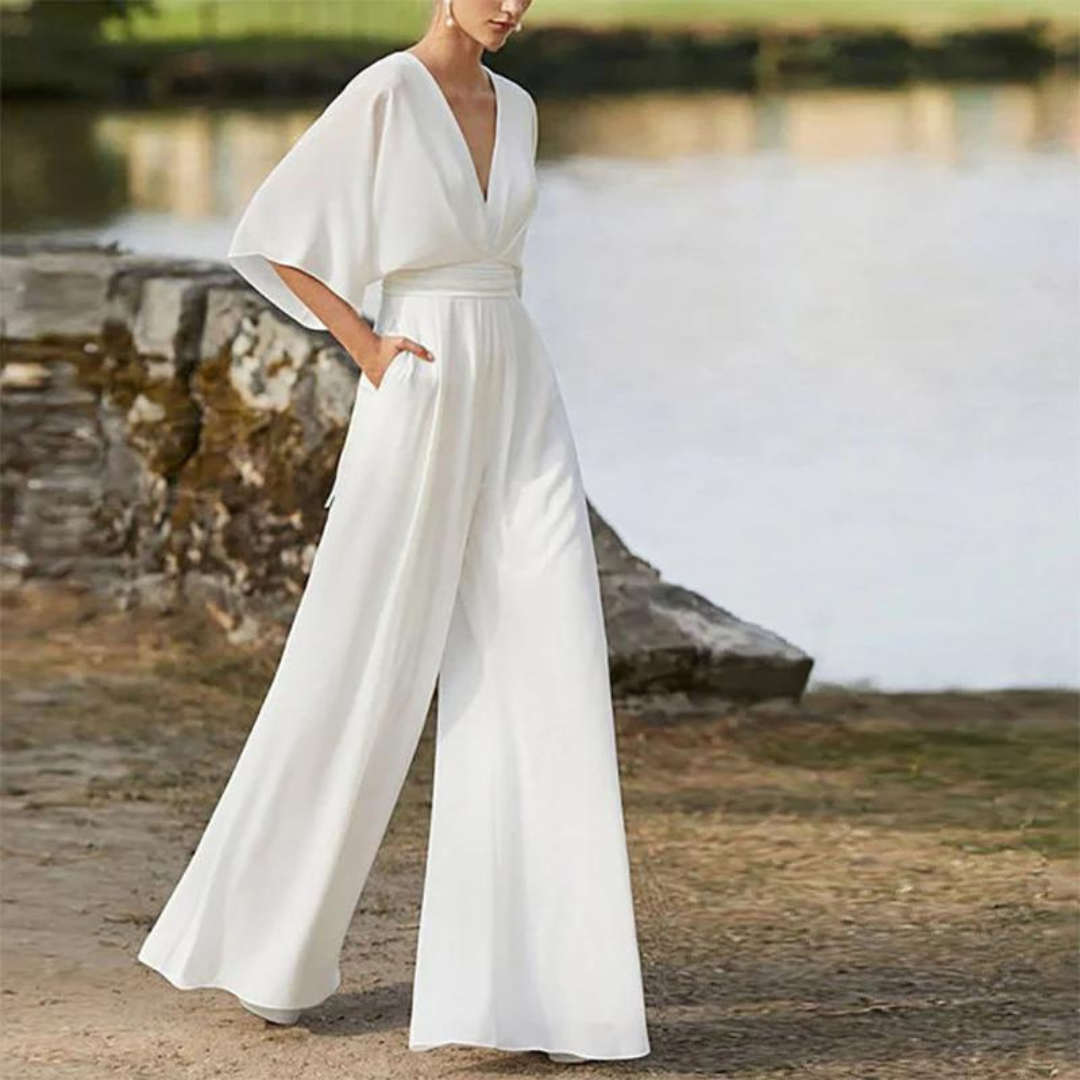R&B | Stilvoller Damen-Jumpsuit mit Halben Ärmeln