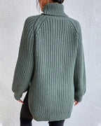 R&B | Pullover - Damen Herbst Strick Rollkragen mit lockerer Passform