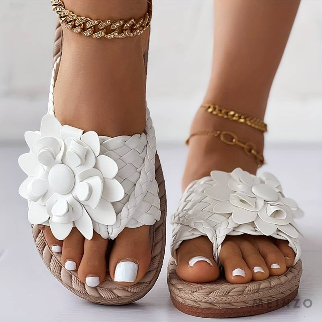 R&B | Damen-Sandalen mit Offener Zehenspitze und Eleganten Geflochtenen Riemen