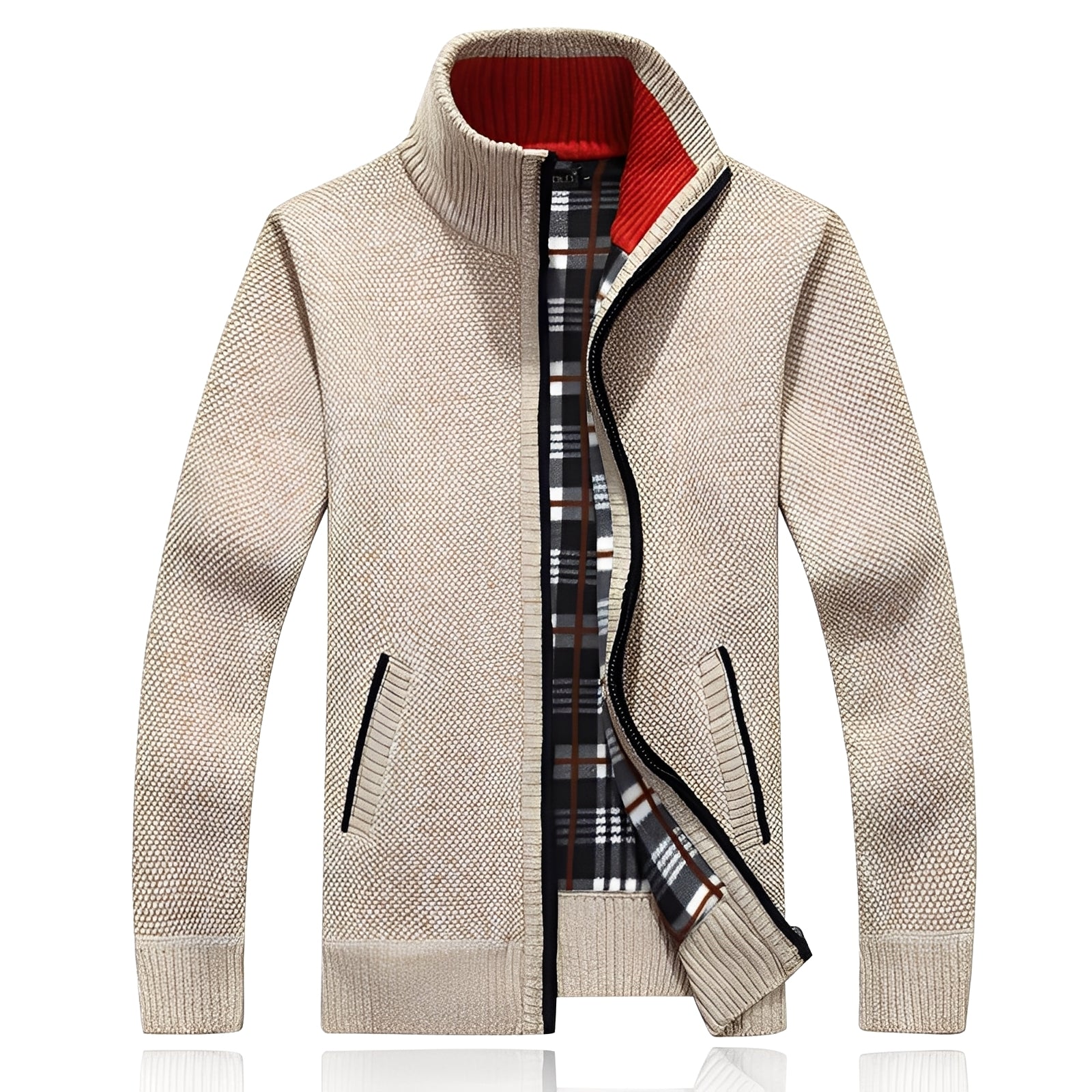 R&B | Klassischer Cardigan mit Futter für Männer