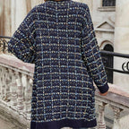 R&B | Farbiger Langer Cardigan Polyester Warm, Bequem