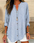 R&B | Charm Of Casualness Locker Geschnittene Gestreifte Bluse