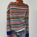 Elegante gestreifte Pullover mit langen Ärmeln