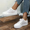 Flache Damen-Sneaker mit Spitze