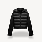 R&B | Schwarze Pufferjacke mit Kapuze für Frauen