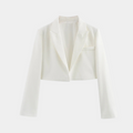 R&B | Cropped Blazerjacke Maßgeschneiderte Langarm Open Front