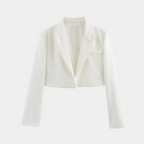 R&B | Cropped Blazerjacke Maßgeschneiderte Langarm Open Front