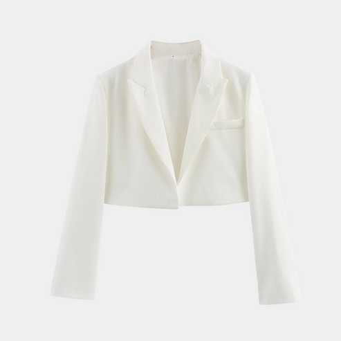 R&B | Cropped Blazerjacke Maßgeschneiderte Langarm Open Front