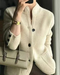 R&B | Damen Woll Dicke Pulloverjacke