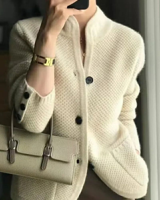 R&B | Damen Woll Dicke Pulloverjacke