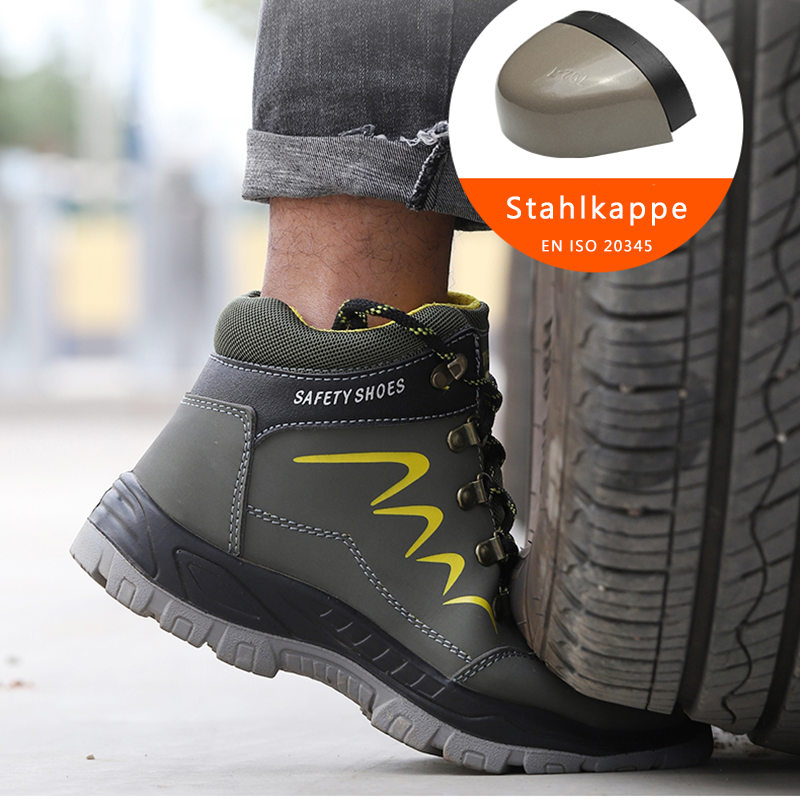 Sicherheit Ankle Schuhe Anti-smashing Stahl Kappe Kappe Stiefel Männer Bau Arbeit stiefel R&B