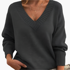 R&B | V-Neck Pullover - Elegante Strickpullover Im Oversize-Stil für Alltag & Büro