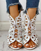 R&B | Flache Sandalen Im Ethnischen Stil mit Aussparung