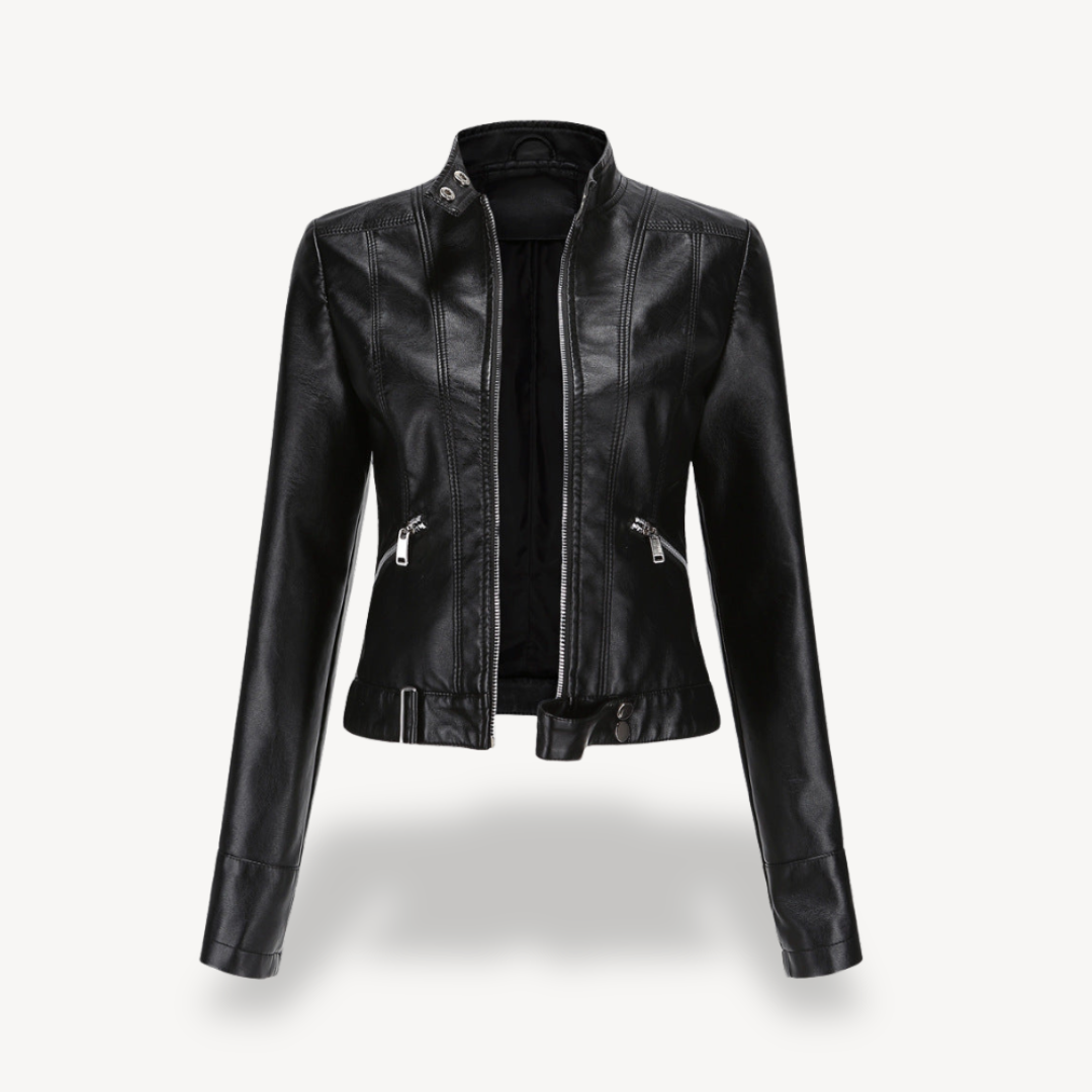 R&B | Fake-Leder Bikerjacke für Frauen