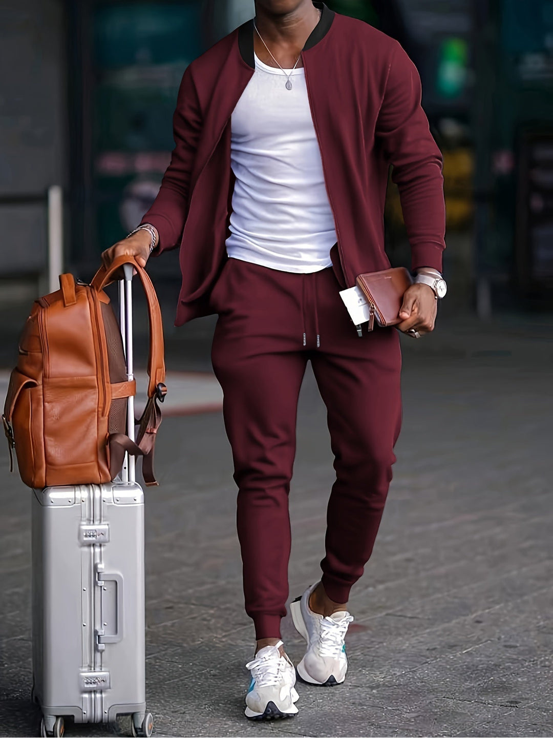 R&B | Herren Lässig Zweiteiliges Reise Satz für Männer Bequem