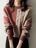 R&B | Chic &Amp; Stylischer Strickpullover In Kontrastfarbe