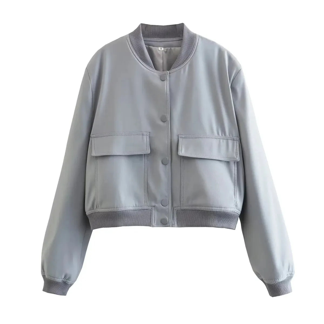 R&B | Kurze Jacke mit Rundhalsausschnitt für Frauen