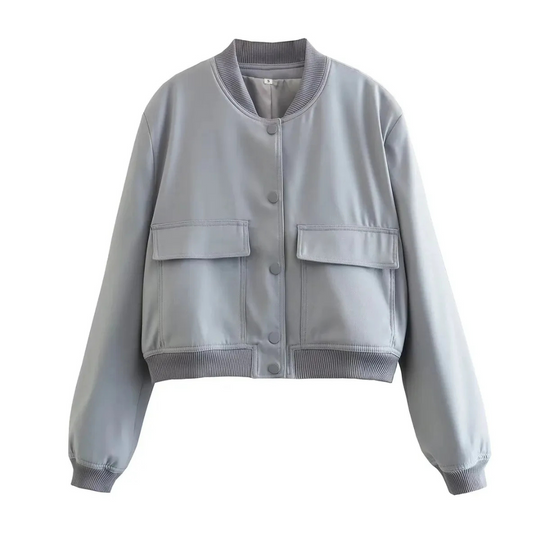 R&B | Kurze Jacke mit Rundhalsausschnitt für Frauen
