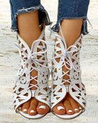 R&B | Flache Sandalen Im Ethnischen Stil mit Aussparung
