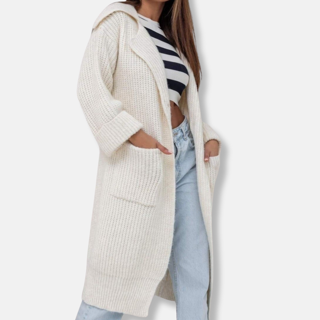 R&B | Lange Strickjacke Mischung Übergröße Passform