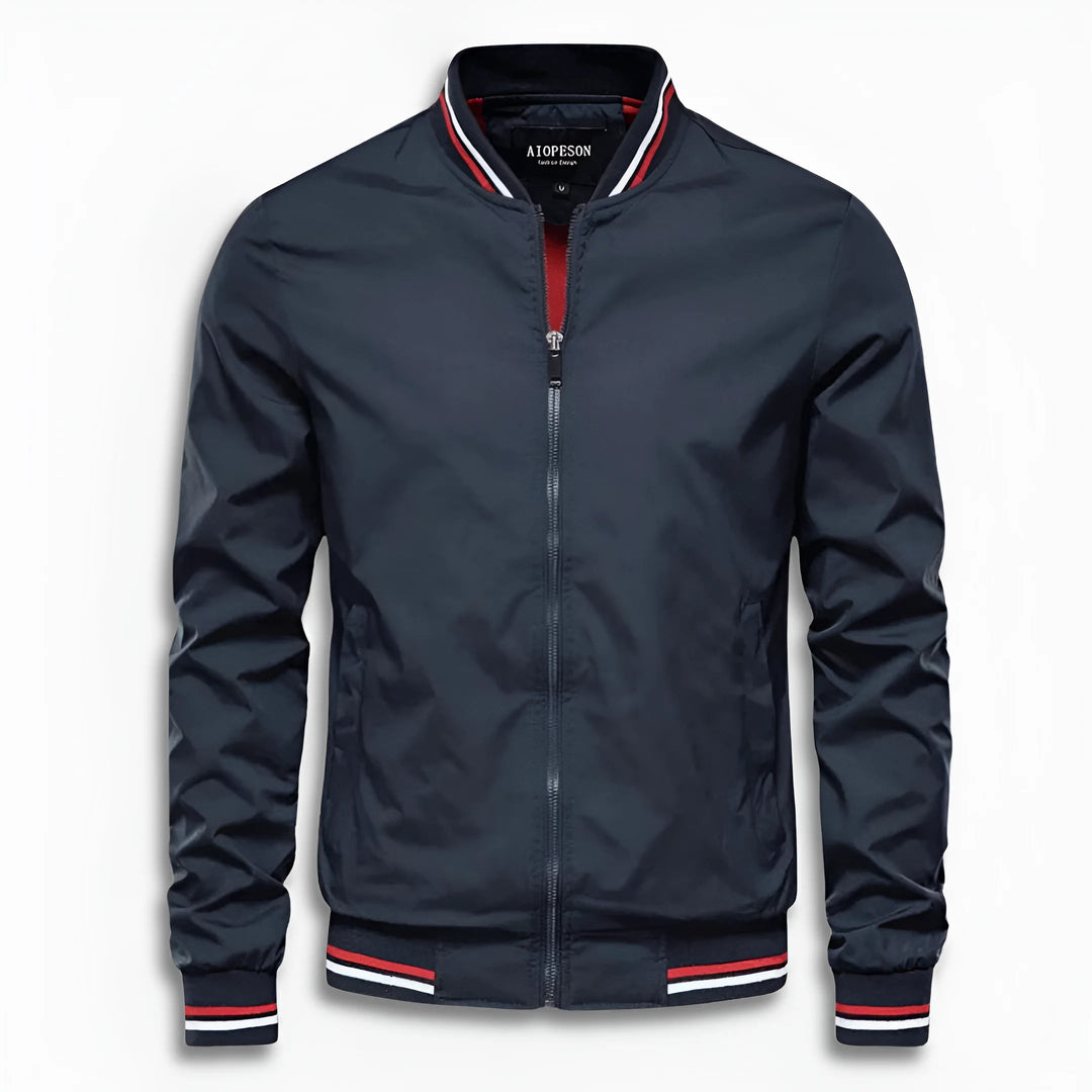 Herren Lässige Übergangsjacke mit Wasserabweisender Oberfläche & Stehkragen | R&B