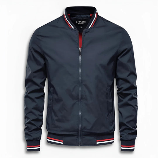 Herren Lässige Übergangsjacke mit Wasserabweisender Oberfläche & Stehkragen | R&B