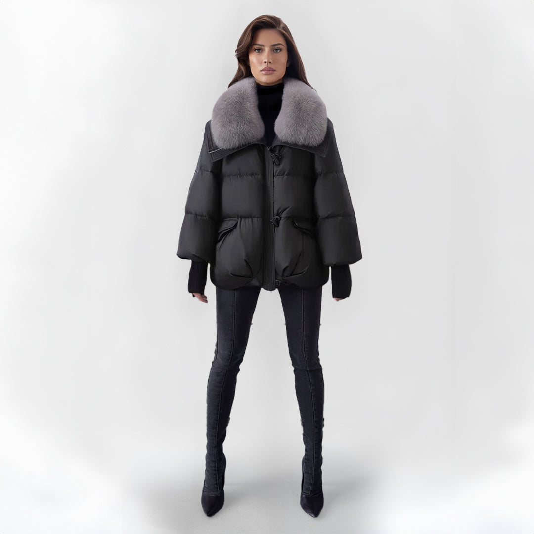 R&B | Pufferjacke mit Kunstpelzkragen