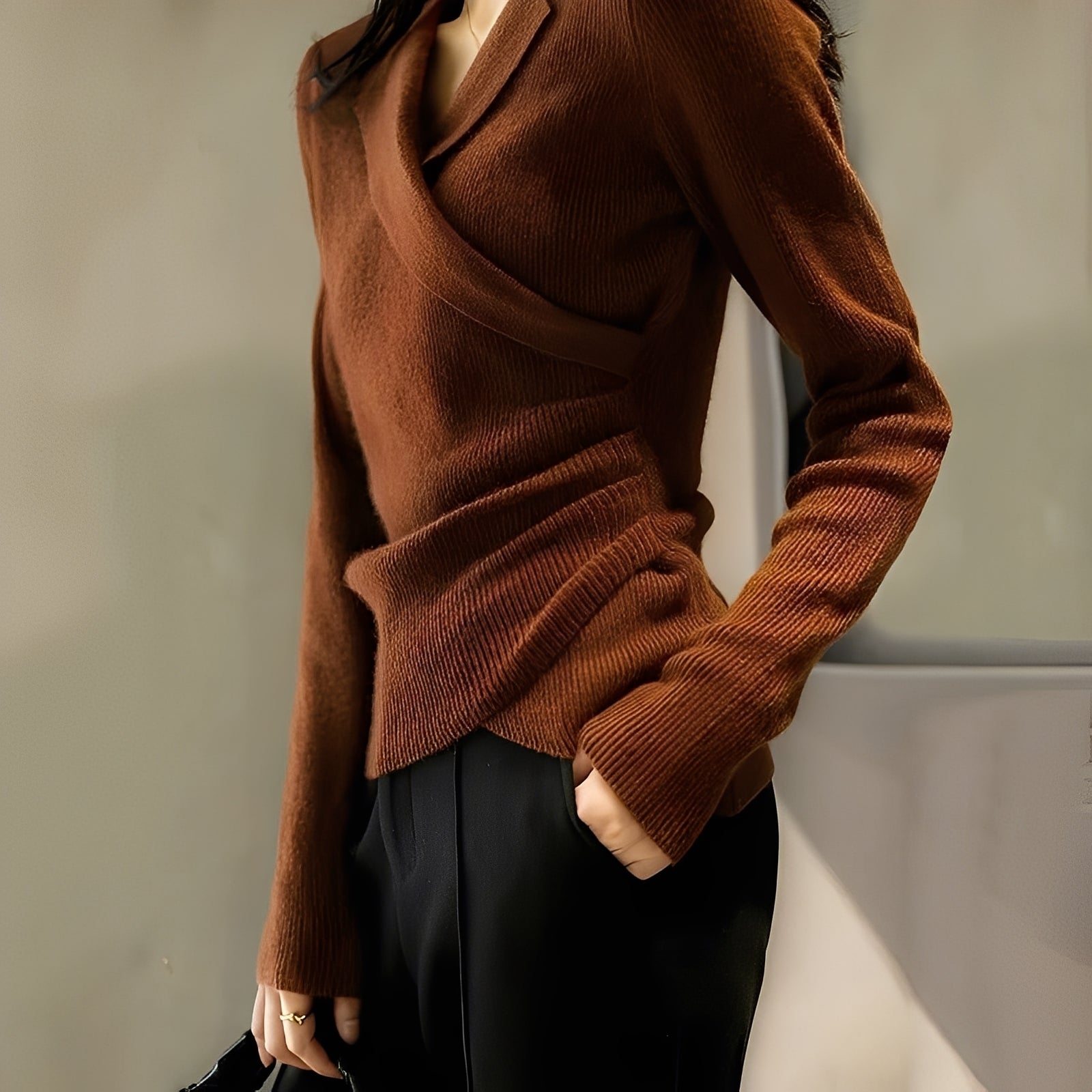 R&B | Eleganter Damenpullover mit langen Ärmeln