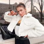 R&B | Kurzjacke aus Wolle für Frauen Weiß