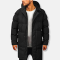 R&B | Isolierte Pufferjacke mit Kapuze mittellang