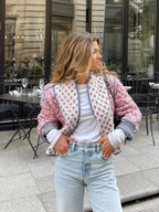 R&B | Vintage-Patchwork-Blumenjacke für Frauen