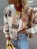 R&B | Steppjacke - Patchwork-Design - Bequem und Lockerer Schnitt - Bohemian-Stil