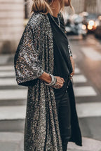 R&B | Glamour Kimono aus Pailletten mit Schlüsselloch