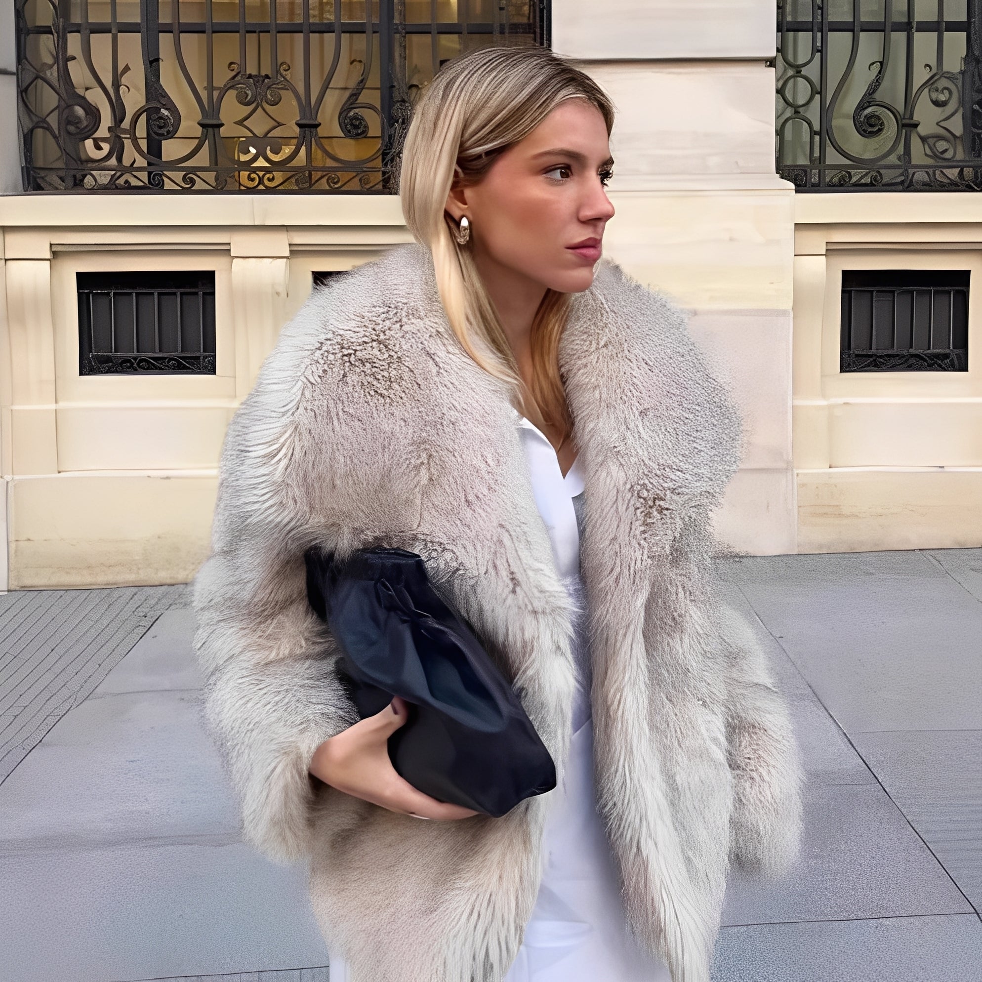 R&B | Eleganter Faux-Fur-Mantel für Frauen