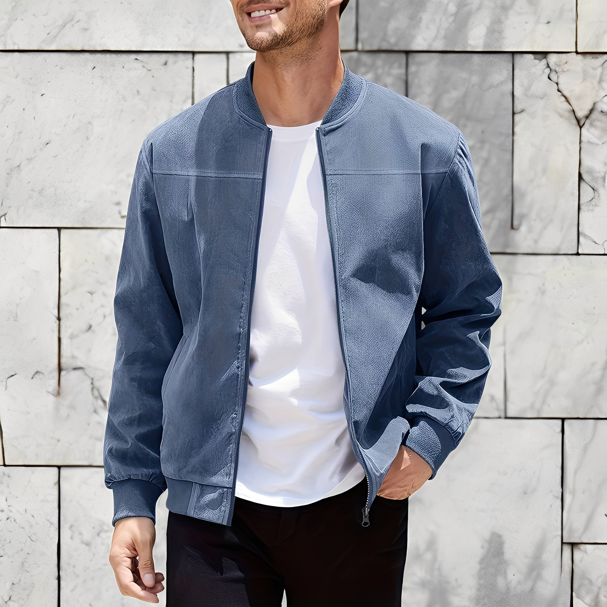 R&B | Klassische, stilvolle Wildlederjacke für Männer