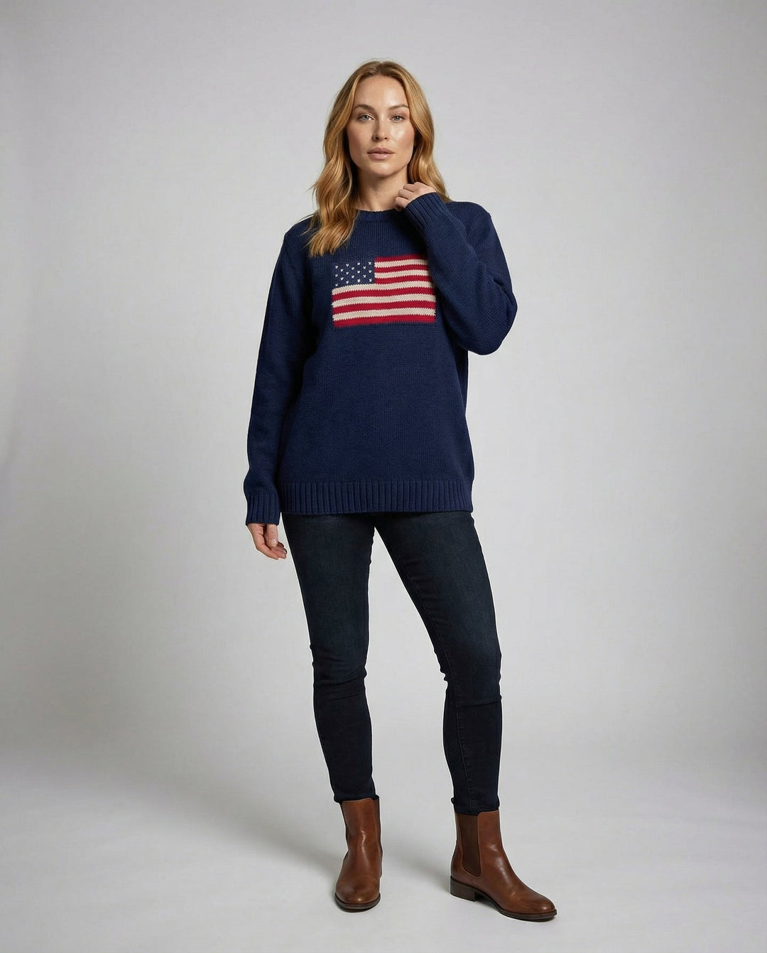 Strickpullover Amerikanische Flagge | R&B