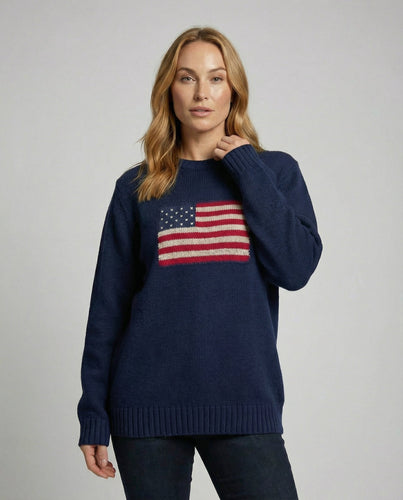 Strickpullover Amerikanische Flagge | R&B