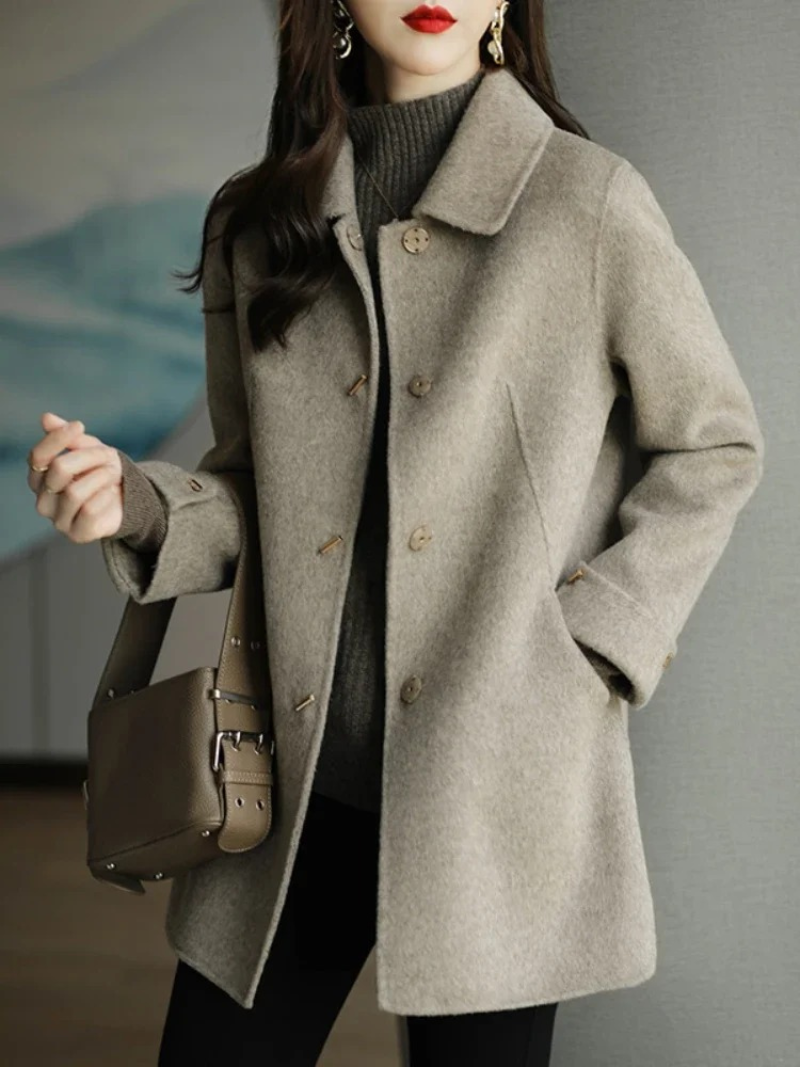 R&B | Damen Klassischer Petite Trenchcoat Mit Spitzem Kragen