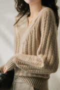 R&B | Pullover aus Strick mit V-Ausschnitt für Damen