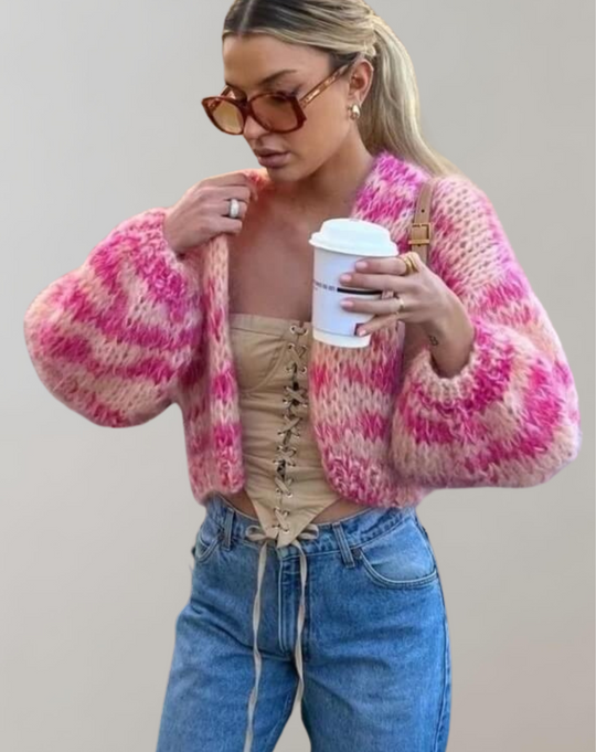 R&B | Übergroße und Bunte Strickjacke