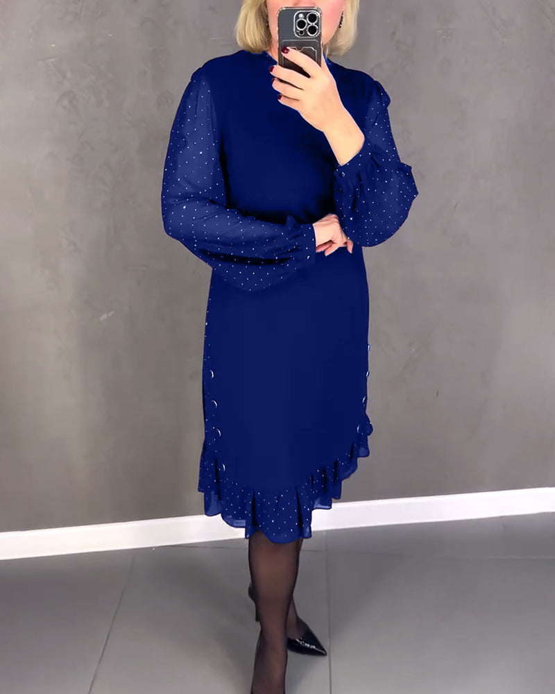 R&B | Kleid mit Langen Ärmeln und Punkten