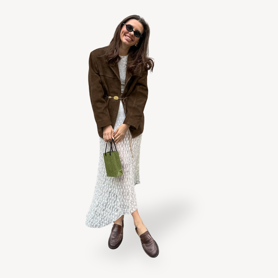 R&B | Oversized Wildleder Blazerjacke Damen