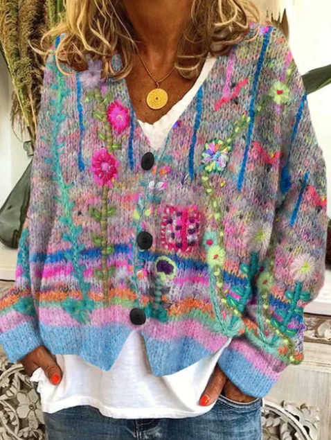 Retro-Strickjacke für Damen