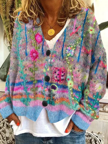 Retro-Strickjacke für Damen