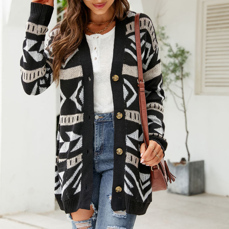 R&B | Lässiger Strick Strickjacke