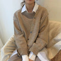 R&B | Strickpullover Oversized Passform Knopfverschluss Weich und Komfortabel