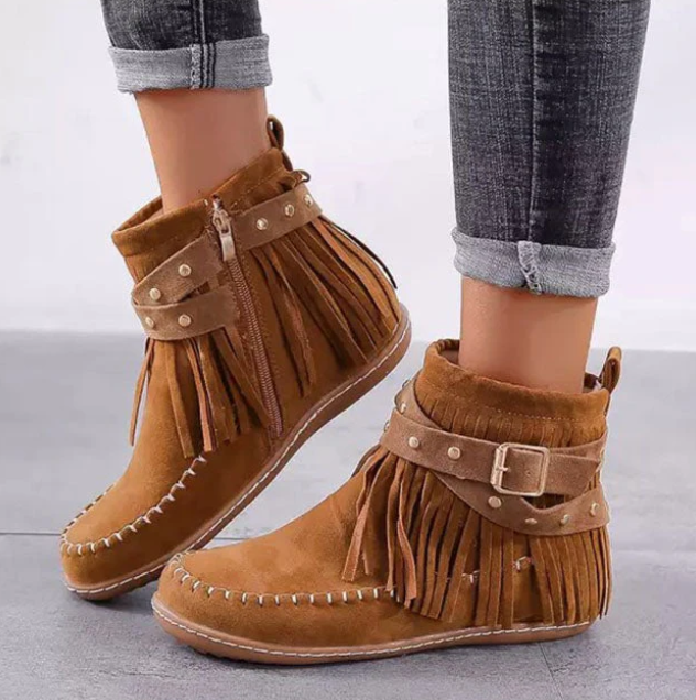 R&B | Wildleder Fransen Stiefel